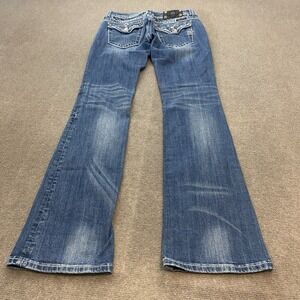 Miss Me Blue Jeans Bootcut Size 27 Style JP6015B Distressed Denim Y2K Faded Blue